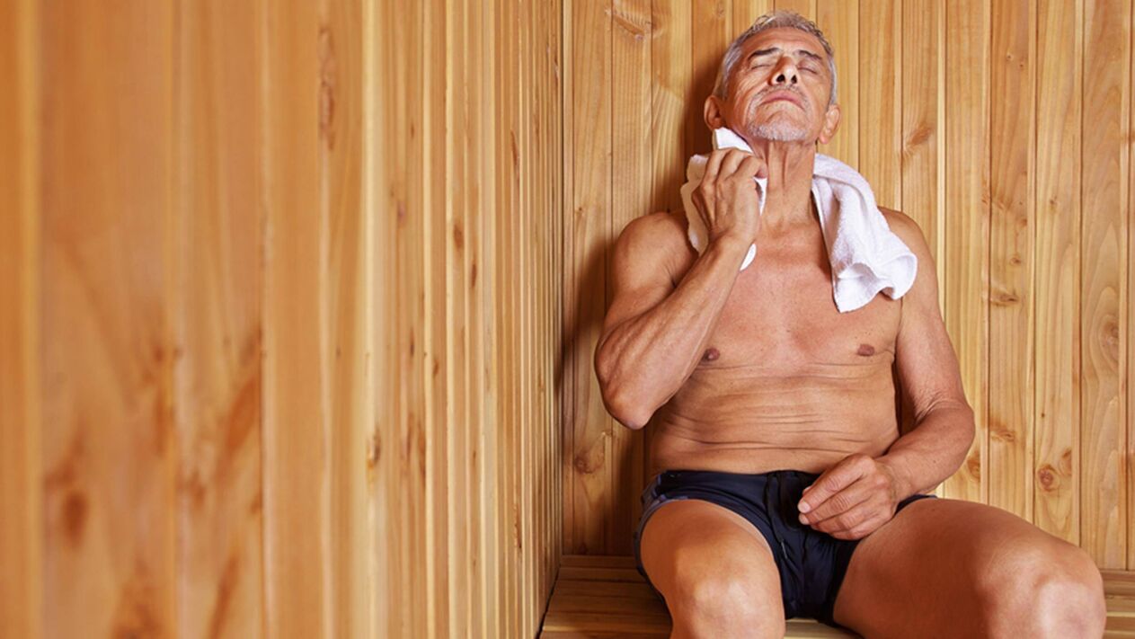 Visitar un baño de vapor ten un efecto positivo sobre a saúde dos homes